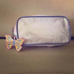 Clinique white Butterfly Pouch
